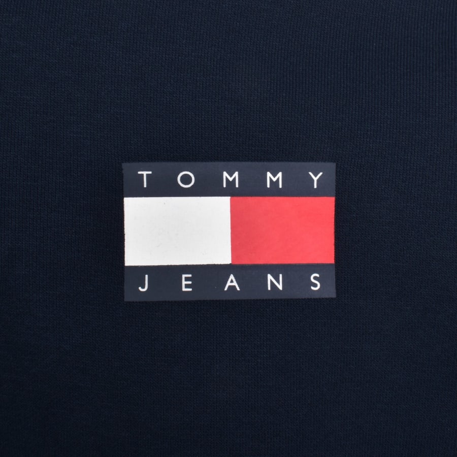 Tommy Jeans Logo Half Zip Sweatshirt Men Blue Xs